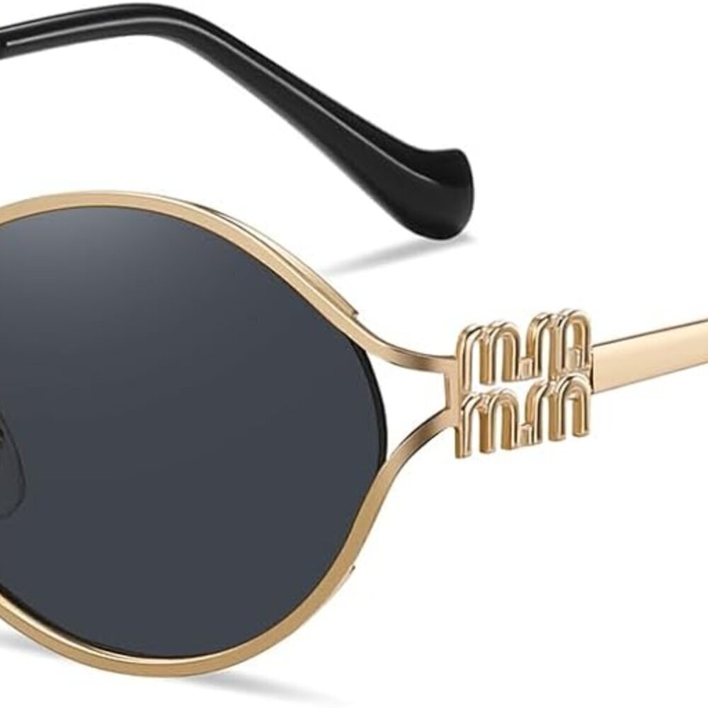 Women Retro Oval Sunglasses UV400 Protection Vintage Cat Eye Shades